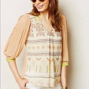Anthro Conditions Apply Sunneva Peasant Blouse